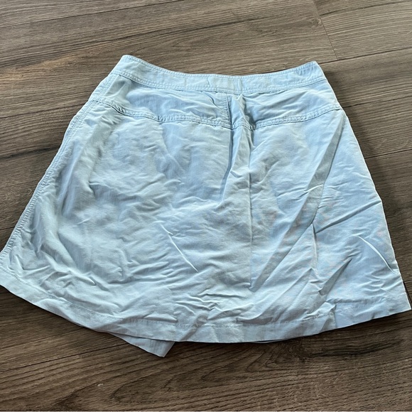 L.L. Bean Womens Light Blue Skort Wrap Zip Closure Size 6 100% Nylon - Picture 7 of 7